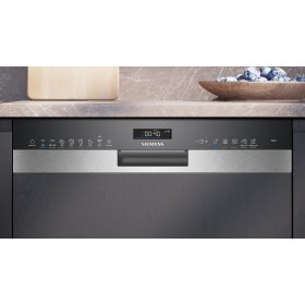 Siemens SN55ES12CE, iQ500, Teilintegrierter Geschirrspüler, 60 cm, Gebürsteter Stahl
