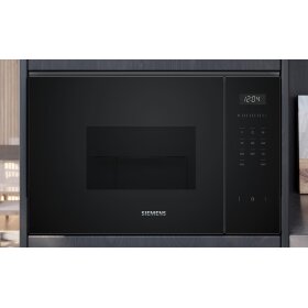 Siemens BF525LMB1, iQ500, built-in microwave, black, stainless steel