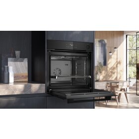 Siemens HR232GEB3, iQ300, Einbau-Backofen mit Dampfunterstützung, 60 x 60 cm, Deep black inox