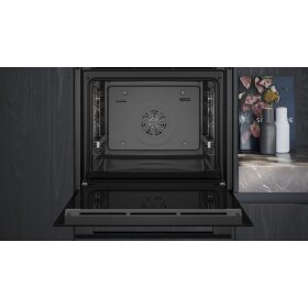 Siemens HR232GEB3, iQ300, built-in oven with steam support, 60 x 60 cm, Deep black inox