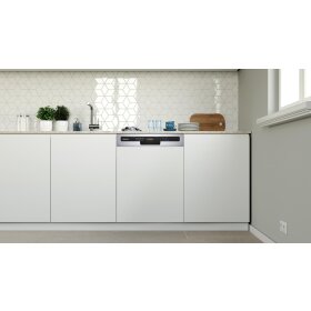 Constructa CG5IS03ITE, semi-integrated dishwasher, 60 cm, brushed steel