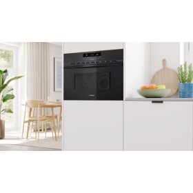 Constructa CC4W91963, built-in microwave with hot air, 60 x 45 cm, black