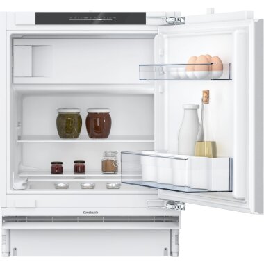 Constructa CK202VFD0, Unterbau-Kühlschrank mit Gefrierfach, 82 x 60 cm, Flachscharnier