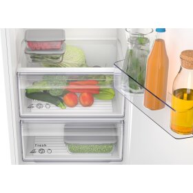 Constructa CK282NSE0, Einbau-Kühlschrank mit Gefrierfach, 177.2 x 54.1 cm, Schleppscharnier