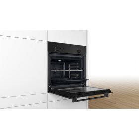 Bosch HBF010BA1, Serie 2, Einbau-Backofen, 60 x 60 cm, Schwarz
