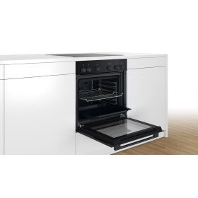 Bosch HEF010BA1, Serie 2, Einbau-Herd, 60 x 60 cm, Schwarz