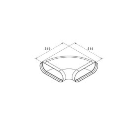 BORA EFBH90/20 Ecotube bend 90° flat horizontal incl....