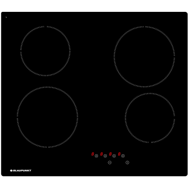 Blaupunkt 5RE64361 Glaskeramik-Kochfeld 60 cm, Elektro, 4...