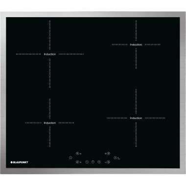 Blaupunkt 5Ie64450 Standalone Induction Hob 60 Cm, 4 Cooking Zones, Stainless Steel Frame, 7.2 Kw, Eg013600