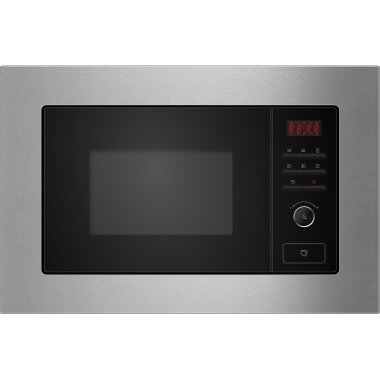 htech HTM94311 EG8461, Einbau-Mikrowelle mit Grill, 20 l, 800 W, Touchcontrol, Schwarz/Edelstahl