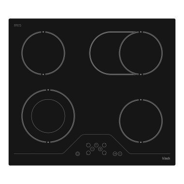 htech HTK65660 EG8352 Glaskeramik-Kochfeld autark 60 cm 4...