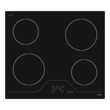 htech HTK65640 EG8351 Glaskeramik-Kochfeld autark 60 cm 4 Kochzonen Touchcontrol
