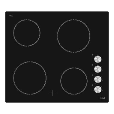 htech HTK64640 EG8350 Glaskeramik-Kochfeld autark 60 cm 4...