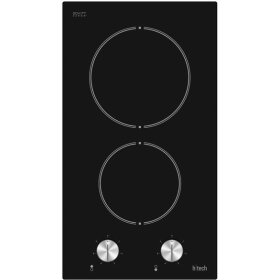 htech HTK44300 EG8301 Glaskeramik-Kochfeld autark 30 cm 2 Kochzonen Bedienknebel
