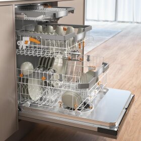 Miele G 7765 SCVi XXL AutoDos Vollintegrierter Geschirrspüler XXL 12338580, Obsidianschwarz