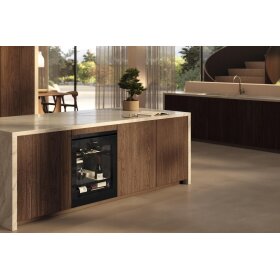 Miele KWTUS 7055 F Unterbau-Weintemperierschrank 82-88cm Nischenhöhe 12519500, Obsidianschwarz Glas
