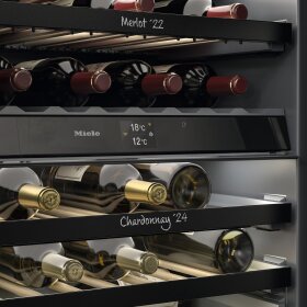 Miele KWTUS 7096 E Unterbau-Weintemperierschrank 82-88cm...