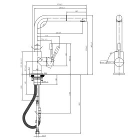 Villeroy & Boch Steel Shower, Küchenarmatur, Steel Shower Matt Black, 96970106 2% Skonto Hochdruckarmatur