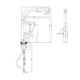 Villeroy & Boch, Subway Style Shower, Küchenarmatur, Edelstahl massiv, 928500LC 2% Skonto