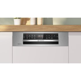 Bosch SPI6EMS21E, Serie 6, Teilintegrierter Geschirrspüler, 45 cm, Gebürsteter Stahl