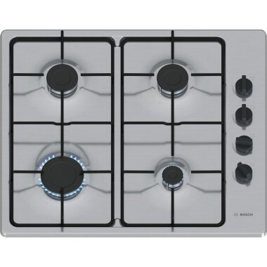 Bosch PBP6B5K80, Serie 2, Gaskochfeld, Edelstahl