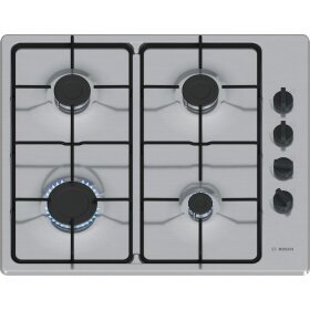 Bosch PBP6B5K80, Serie 2, Gaskochfeld, Edelstahl