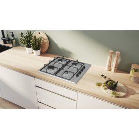 Bosch PBP6B5K80, Serie 2, Gaskochfeld, Edelstahl