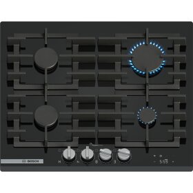 Bosch PRP6A6H40, Serie 8, Gaskochfeld, 60 cm, Hartglas,...