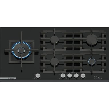 Bosch PRS9A6H40, Serie 8, Gaskochfeld, 90 cm, Hartglas, Schwarz