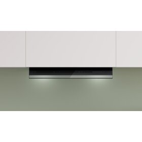 Bosch DBB67DP65, Serie 6, Integrierte Designhaube, 60 cm, Klarglas schwarz bedruckt, Mattschwarz