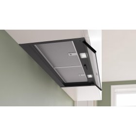 Bosch DBB85CC60, Serie 4, Integrierte Designhaube, 80 cm, Klarglas, Mattschwarz