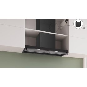 Bosch DBB95CC60, Serie 4, Integrierte Designhaube, 90 cm, Klarglas, Mattschwarz