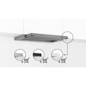 Bosch DFL063W57, Serie 2, Flachschirmhaube, 60 cm, Silber, metallisch