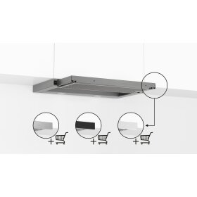 Bosch DFL064W54, Serie 2, Flachschirmhaube, 60 cm, Silber, metallisch