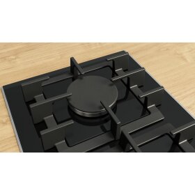 Bosch PRB3A6I40, Serie 8, Domino-Kochfeld, Gas, 30 cm, Glaskeramik, Schwarz