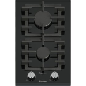 Bosch PRB3A6I40, Serie 8, Domino-Kochfeld, Gas, 30 cm, Glaskeramik, Schwarz