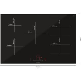 Siemens ED870HWC1E, iQ500, Induktionskochfeld, 80 cm, Mit Rahmen aufliegend