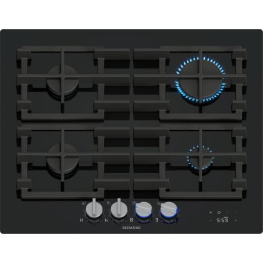 Siemens ER6A6PH40, iQ700, Gaskochfeld, 60 cm, Hartglas, Schwarz