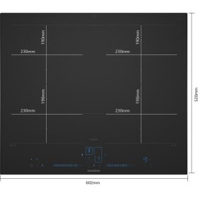 Siemens EX67BNYV6E, iQ700, Induktionskochfeld, 60 cm, Mattschwarz, Mit Rahmen aufliegend