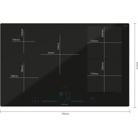 Siemens EX800NVV6E, iQ700, Induktionskochfeld, 80 cm, flächenbündig (integriert)