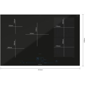 Siemens EX870NVV6E, iQ700, Induktionskochfeld, 80 cm, Mit Rahmen aufliegend