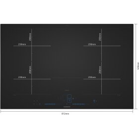 Siemens EX87BNYV6E, iQ700, Induktionskochfeld, 80 cm, Mattschwarz, Mit Rahmen aufliegend