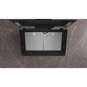 Siemens LC81KANB5, iQ700, Wandesse, 80 cm, Klarglas matt schwarz bedruckt, Mattschwarz
