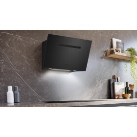 Siemens LC81KANB5, iQ700, Wandesse, 80 cm, Klarglas matt schwarz bedruckt, Mattschwarz