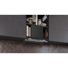 Siemens LJ65BCC60, iQ300, Integrierte Designhaube, 60 cm, Klarglas, Mattschwarz