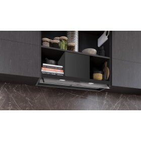Siemens LJ95BCC60, iQ300, Integrierte Designhaube, 90 cm, Klarglas, Mattschwarz