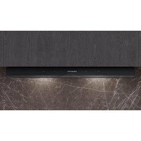 Siemens LJ97BDP60, iQ500, Integrierte Designhaube, 90 cm, Klarglas schwarz bedruckt, Mattschwarz