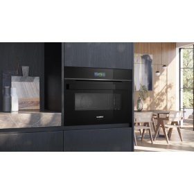 Siemens CM924G1B1, iQ700, Einbau-Kompaktbackofen mit Mikrowellenfunktion, 60 x 45 cm, Schwarz, Edelstahl