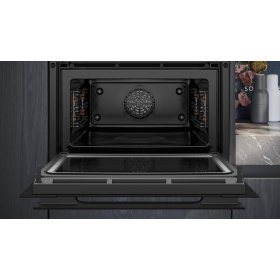 Siemens CM924G1B1, iQ700, Einbau-Kompaktbackofen mit Mikrowellenfunktion, 60 x 45 cm, Schwarz, Edelstahl