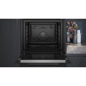 Siemens HB772A1B1, iQ700, Einbau-Backofen, 60 x 60 cm, Schwarz, Edelstahl